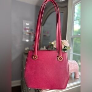 Valentino Garvani Dark Pink Handbag with Long Straps